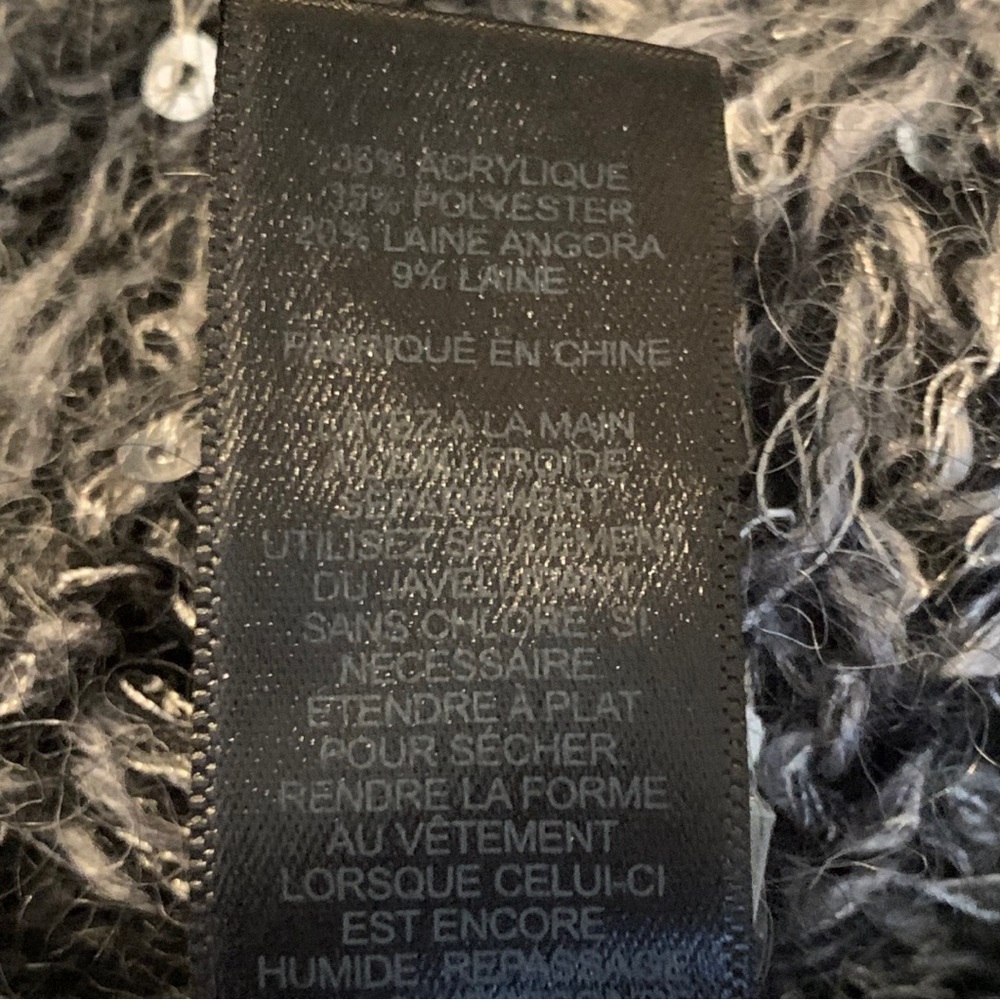 Express Open Front Sequin Charcoal Grey Cardigan.… - image 7